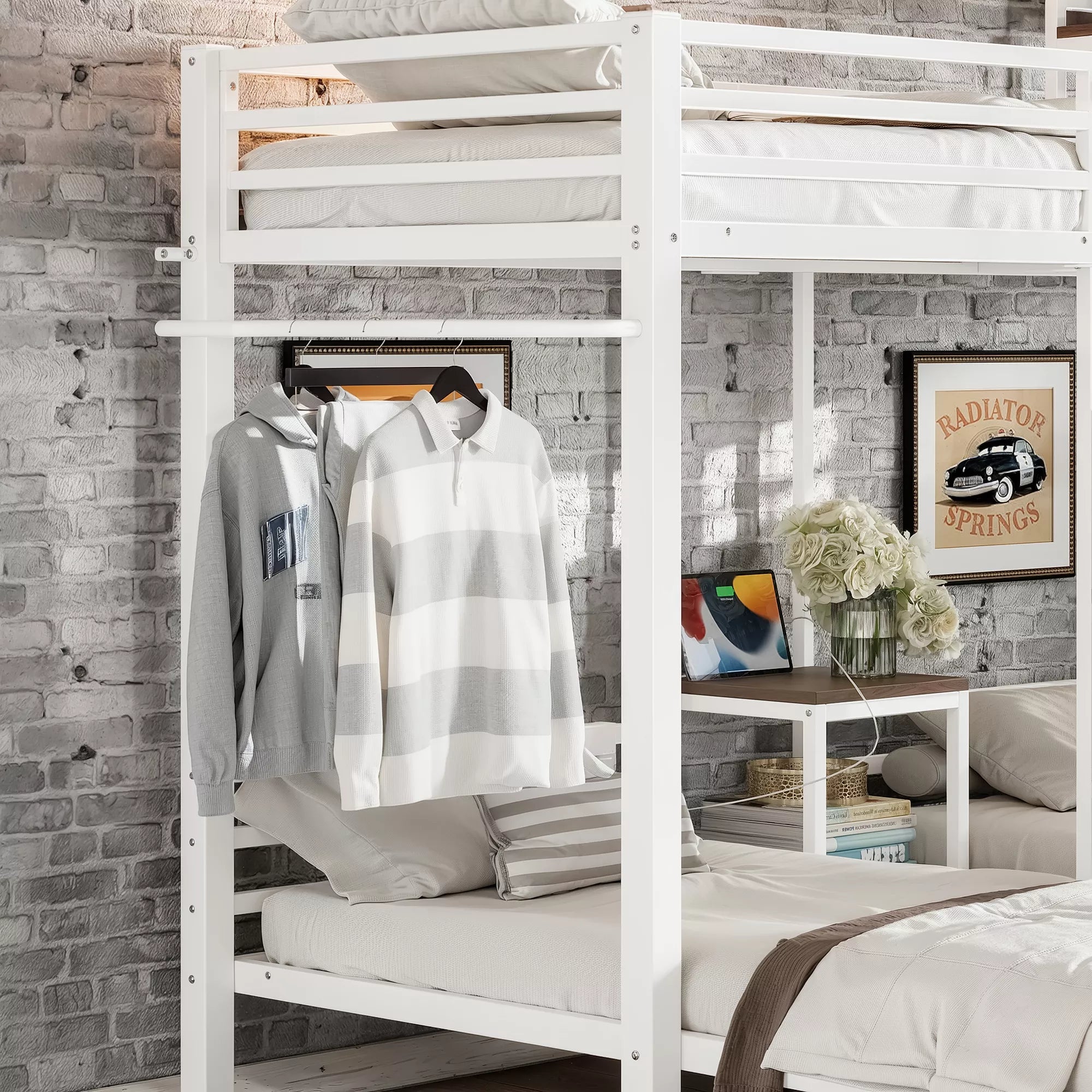 triple bunk bed with space saving design