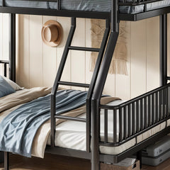 Twin Over Full Bunk Bed Ladder and Guardrail Close Up