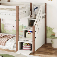 House bunk bed with multifunctional lower space for kids