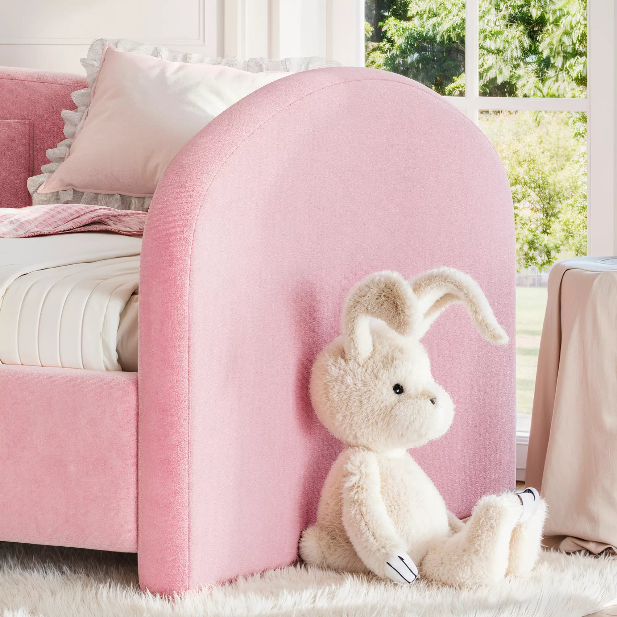 Soft Upholstered Side Rail Detail