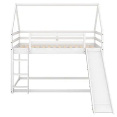 Bellemave® Twin Size Floor House Bunk Bed with Slide and Ladder Bellemave®