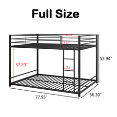 Bellemave® Metal Bunk Bed with Safety Guard Rails