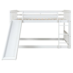 Bellemave® Full Size Bunk Bed with Slide and Ladder