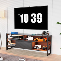 Bellemave® LED Entertainment Center with Power Outlet,Accommodates TVs up to 65 inches