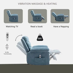 Bellemave Power Recliner Chair with Adjustable Massage Function, Recliner Chair with Heating System Bellemave