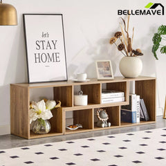 Bellemave® 2 Pieces Cube TV Stand,Free Combination Gaming Entertainment Center Media Stand,Open Storage Bookcase Shelf for Living Room,2 Shelf Bookcase L-Shaped TV Console Stand Bellemave®