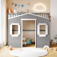 Bellemave® House Loft Bed with Ladder Bellemave®