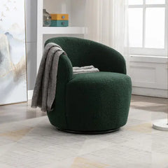 Bellemave 25.6" Teddy Fabric Swivel Accent Armchair Bellemave