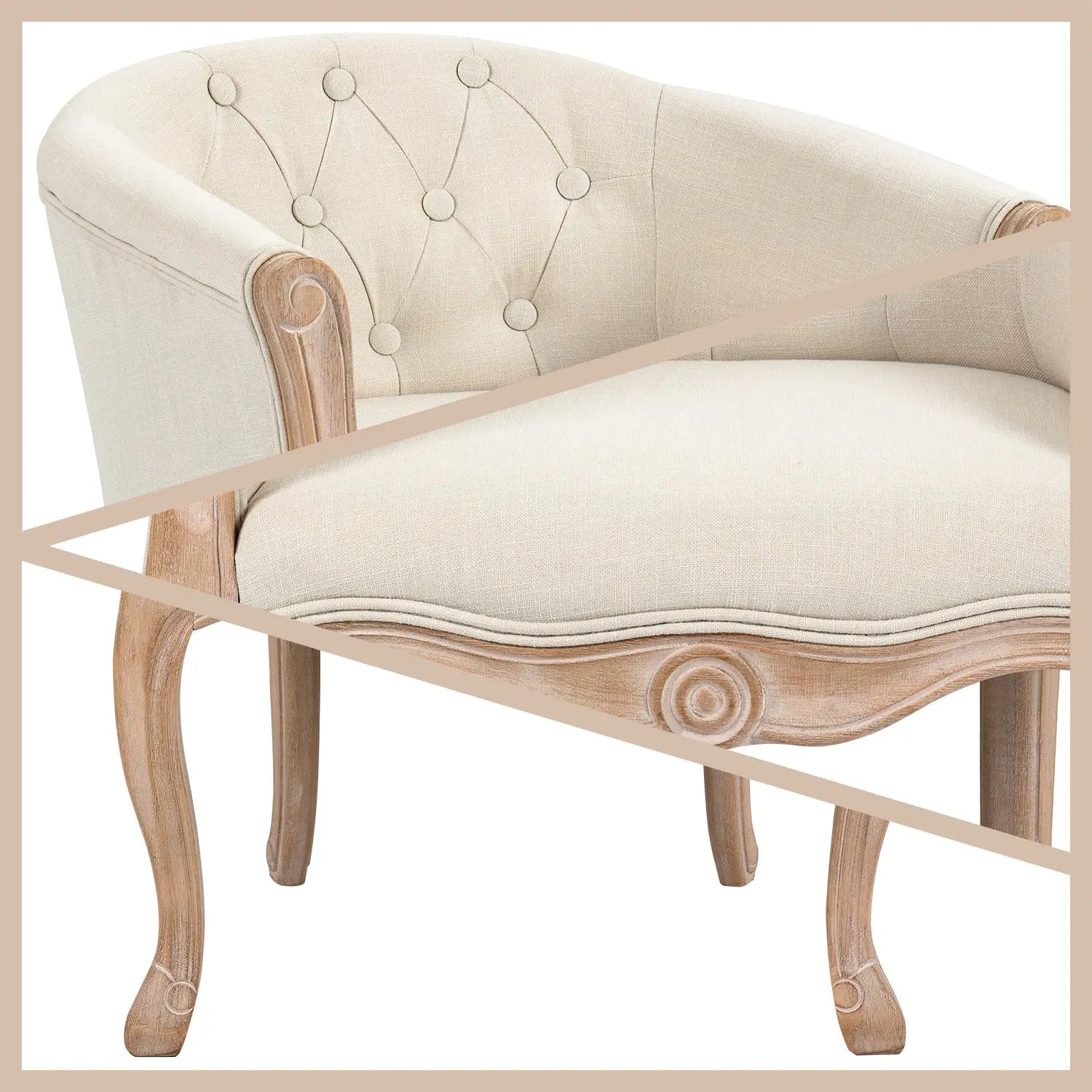 Bellemave® Vintage Tufted Upholstered Chair Bellemave®