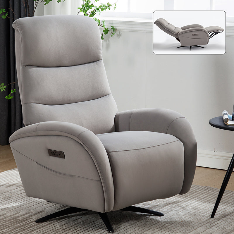 Bellemave® Dual Motor 270° Swivel Power Recliner Chair With Heavy Duty Motion Mechanism, USB and Type-C Charging Ports.