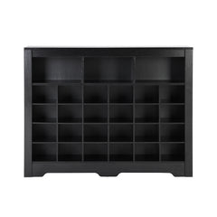 Bellemave® Sleek Design 24 Shoe Cubby Console with Curved Base