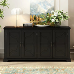 Bellemave® Country Style Wooden Sideboard with Pine Doors and Legs