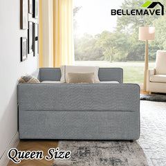 Bellemave® Queen Size Upholstered Tufted Daybed with Two Drawers