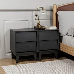 Bellemave® 2-Set Nightstands Features Vintage-style and Bevel Design