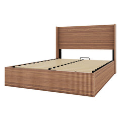 Bellemave® Queen Size Large Grooved Undulating Lift Storage Platform Bed