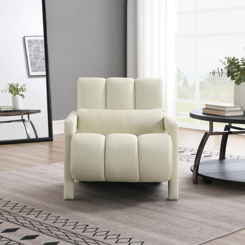 Bellemave® Modern Upholstered Accent Chair, Comfortable Linen Fabric with a Pillow