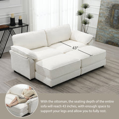 Bellemave® Modular Convertible Sectional Sofa Bed Set with Ottoman