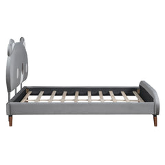 Bellemave® Full Size Upholstered Platform Bed with Koala-Shaped Headboard Bellemave®