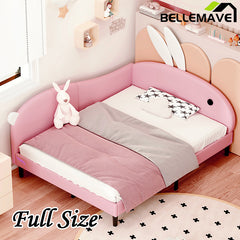 Bellemave® Upholstered Rabbit-Shape Daybed, Sofabed with Rabbit Ear Headboard