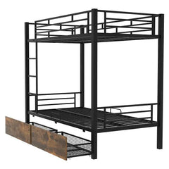 Bellemave® Twin Size Metal Bunk Bed with 2 Drawers Bellemave®