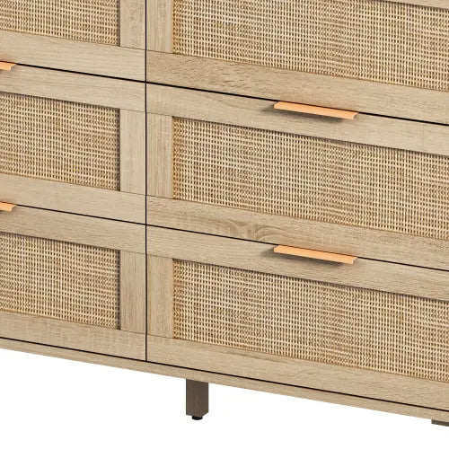 Bellemave 6 Drawers Rattan Storage Cabinet Rattan Drawer Bellemave