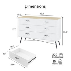 Bellemave® 6 Drawer Dresser