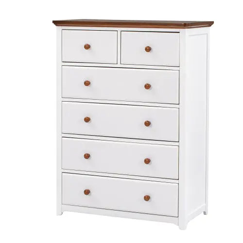 Bellemave Rustic Wooden Chest with 6 Drawers Bellemave