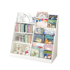 Bellemave® Multifunctional 4 Tier Wooden Kids Book Shelf with Bookcase Display Stand