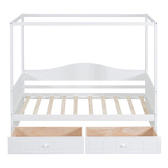 Bellemave® Twin Size Canopy Daybed with 2 Drawers