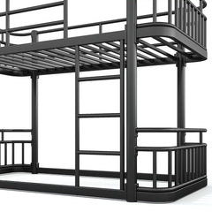 durable round pipe metal bunk bed frame