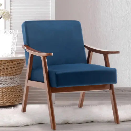 Bellemave® Mid-Century Modern Chair with Solid Wood Frame, Extra-Thick Backrest Bellemave®