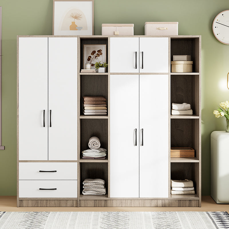 Bellemave® 6-Door Wardrobe with Shelves and Drawers