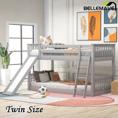 Bellemave® Bunk Bed with Convertible Slide and Ladder