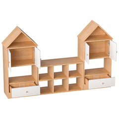 Bellemave® Versatile Children's Bookshelf with House-Shaped Design, Adjustable Placement