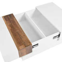 Bellemave® Square Coffee Table with Sliding Table Top with Hidden Storage Compartment