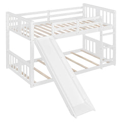 Bellemave® Twin Size Bunk Bed with Slide and Ladder