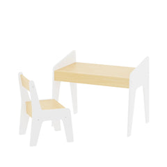 Bellemave® Kids Wooden Table Set with One Chair for 2-8 Age Kids