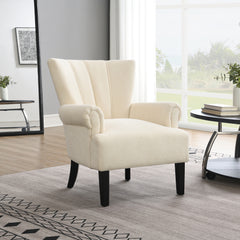 Bellemave® Polyester Armchair Club Chair with Channel Back