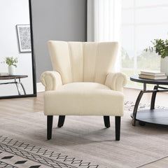 Bellemave® Polyester Armchair Club Chair with Channel Back