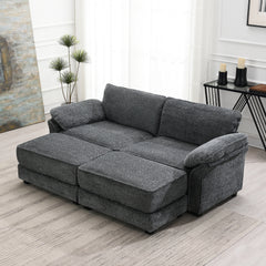 Bellemave® Modular Convertible Sectional Sofa Bed Set with Ottoman