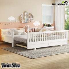 Bellemave® Queen Floor Bed or Twin XL Montessori Floor beds for Kids, Twin XL Can Be Converted into a Queen Platform Bed, Gray Bellemave®