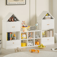 Bellemave® Versatile Children's Bookshelf with House-Shaped Design, Adjustable Placement