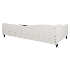 Bellemave® L-Shaped Linen Daybed,with Solid Wood Legs Bellemave®