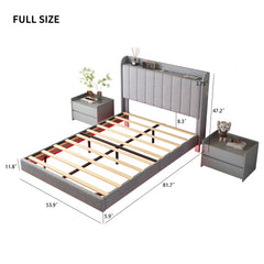 Bellemave® Floating Platform Bed with Remote control LED Lights with APP