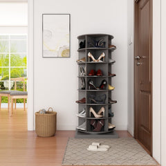 Bellemave® 360 Rotating Shoe Cabinet with 7 Layers Can Accommodate Up to 28 Paris Shoes