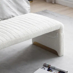 Bellemave® Modern Upholstered Sherpa Fabric Ottoman Bench Bellemave®