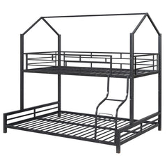 Bellemave® Twin over Full Metal House Bunk Bed