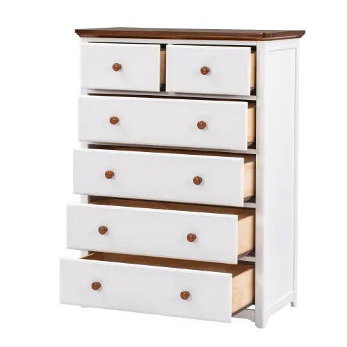 Bellemave Rustic Wooden Chest with 6 Drawers Bellemave