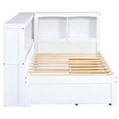 Bellemave® Twin Size Daybed with Two Storage Drawers, Storage Cabinets and USB Ports