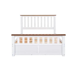 Bellemave Full Size Wood Platform Bed with Two Drawers and Wooden Slat Support Bellemave